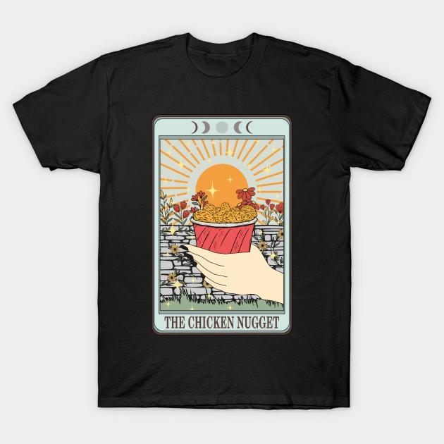 Funny tarot card with chicken nuggets T-Shirt by ThirdEyeDesign